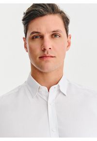 Pako Lorente - PAKO LORENTE – Biała bawełniana koszula męska. Kolor: czarny, biały, niebieski. Materiał: bawełna. Długość rękawa: długi rękaw. Długość: długie. Wzór: gładki #10