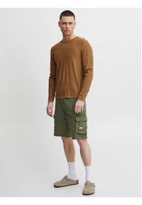 Blend Sweter 20715134 Brązowy Slim Fit. Kolor: brązowy. Materiał: bawełna