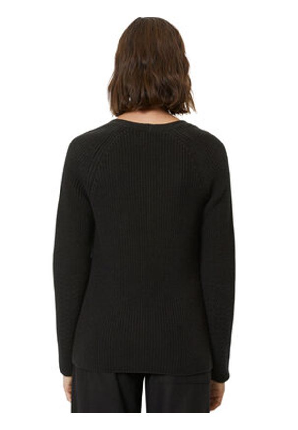 Marc O'Polo Sweter 308 6059 60097 Czarny Regular Fit. Typ kołnierza: polo. Kolor: czarny. Materiał: bawełna
