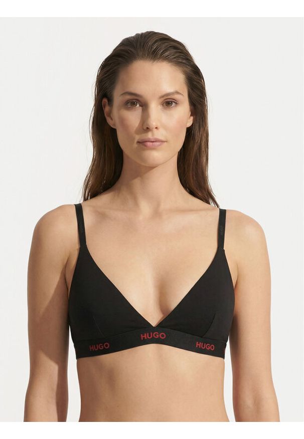 Hugo - HUGO Biustonosz braletka 50557093 Czarny. Kolor: czarny. Materiał: bawełna