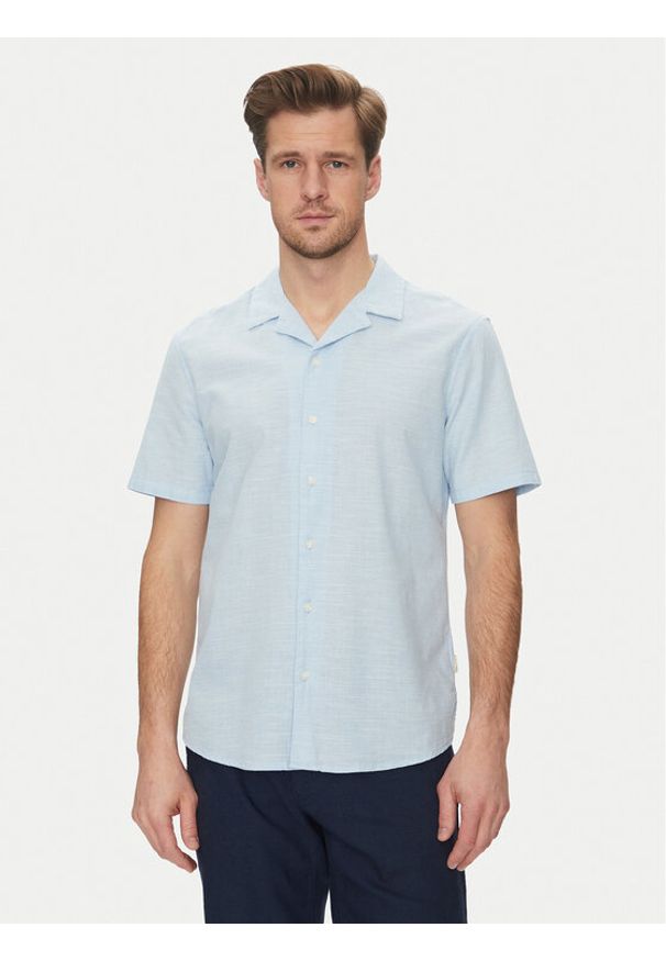 Blend Koszula 20717676 Błękitny Regular Fit. Kolor: niebieski. Materiał: bawełna