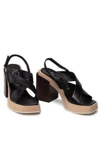 AGL Sandały Surin Sandal D668006PDSOFTY0000 Czarny. Kolor: czarny. Materiał: skóra #3
