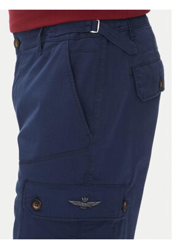 Aeronautica Militare Szorty materiałowe 251BE257CT3510 Granatowy Regular Fit. Kolor: niebieski. Materiał: bawełna