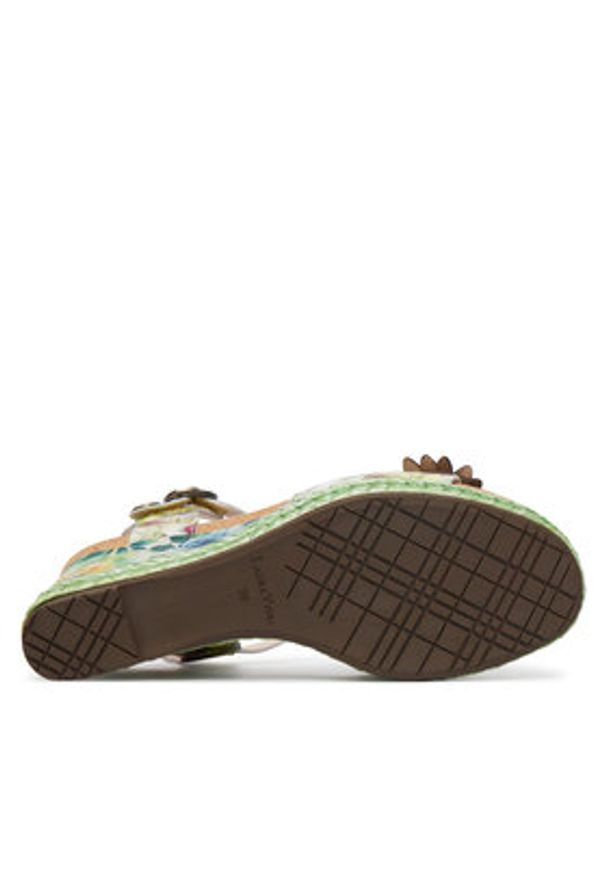 Laura Vita Sandały Facyo 75 Zielony. Kolor: zielony. Materiał: skóra