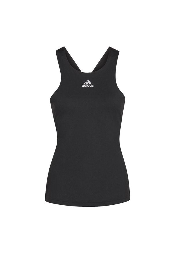 Adidas - Damski tank top adidas Tennis Y. Kolor: czarny. Materiał: materiał. Sezon: lato. Sport: tenis, fitness