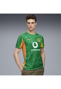 Puma - Męska koszulka bramkarska z krótkim rękawem Borussia Dortmund 25/26 PUMA. Kolor: zielony, pomarańczowy, wielokolorowy, żółty. Materiał: tkanina. Długość rękawa: krótki rękaw. Długość: krótkie. Sport: piłka nożna