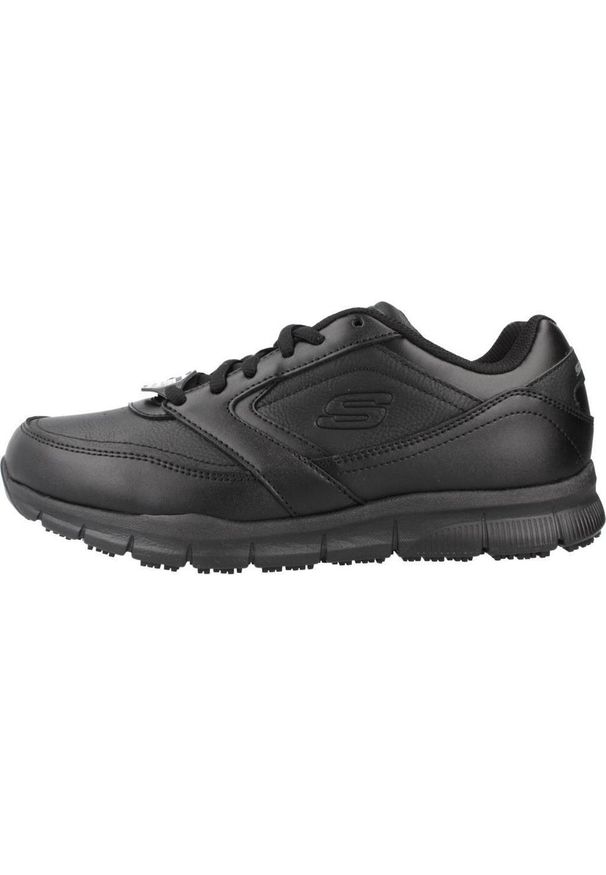 skechers - Skechers Nampa- Wyola Black Sneakers Damskie. Kolor: czarny. Materiał: syntetyk, tkanina