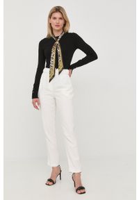 Guess sweter damski kolor czarny lekki. Okazja: na co dzień. Kolor: czarny. Materiał: materiał, dzianina, wiskoza. Długość rękawa: długi rękaw. Długość: długie. Styl: casual #4