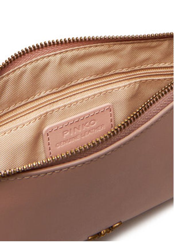 Pinko - PINKO Torebka Flat Horizontal Mini PE 25 PCPL 104277 A0F1 Różowy. Kolor: różowy. Materiał: skórzane