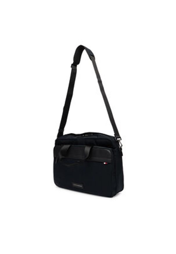 TOMMY HILFIGER - Tommy Hilfiger Torba na laptopa Th Nylon Workbag AM0AM13619 Czarny. Kolor: czarny. Materiał: materiał