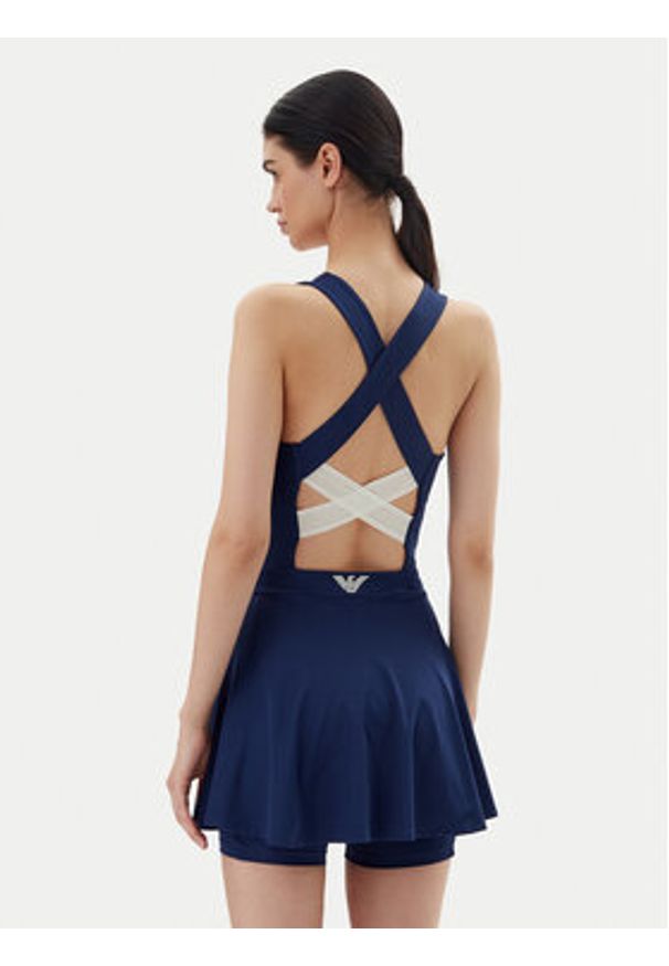 EA7 Emporio Armani Sukienka tenisowa 7W000202 AF13282 UB107 Granatowy Slim Fit. Kolor: niebieski. Materiał: syntetyk. Sport: tenis