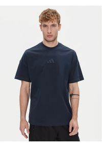 Adidas - adidas T-Shirt ALL SZN JX5080 Granatowy Loose Fit. Kolor: niebieski. Materiał: bawełna