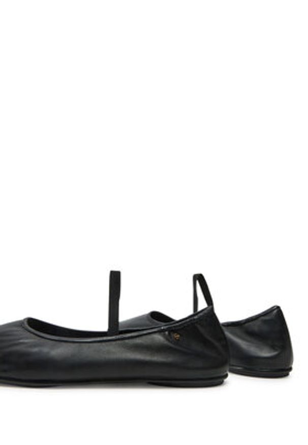 Tory Burch Baleriny Runway Ballet 157625 Czarny. Kolor: czarny. Materiał: skóra