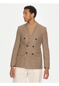 Hugo Marynarka Arti243F1X 50520356 Brązowy Extra Slim Fit. Kolor: brązowy. Materiał: wiskoza #1