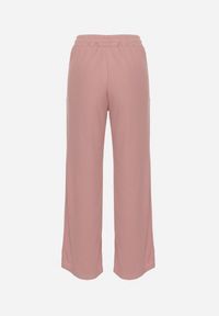 Born2be - Różowe Spodnie z Gumką w Pasie i Szeroką Nogawką Mironia. Okazja: na co dzień. Kolor: różowy. Styl: elegancki, casual #4