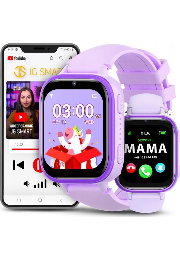 JG Smart - Smartwatch Dla Dziecka Dziecięcy Zegarek Telefon SIM Gry Nauka Aparat Bajki. Rodzaj zegarka: smartwatch