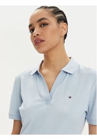 TOMMY HILFIGER - Tommy Hilfiger Sukienka letnia WW0WW41567 Błękitny Regular Fit. Kolor: niebieski. Materiał: lyocell, bawełna. Sezon: lato #3