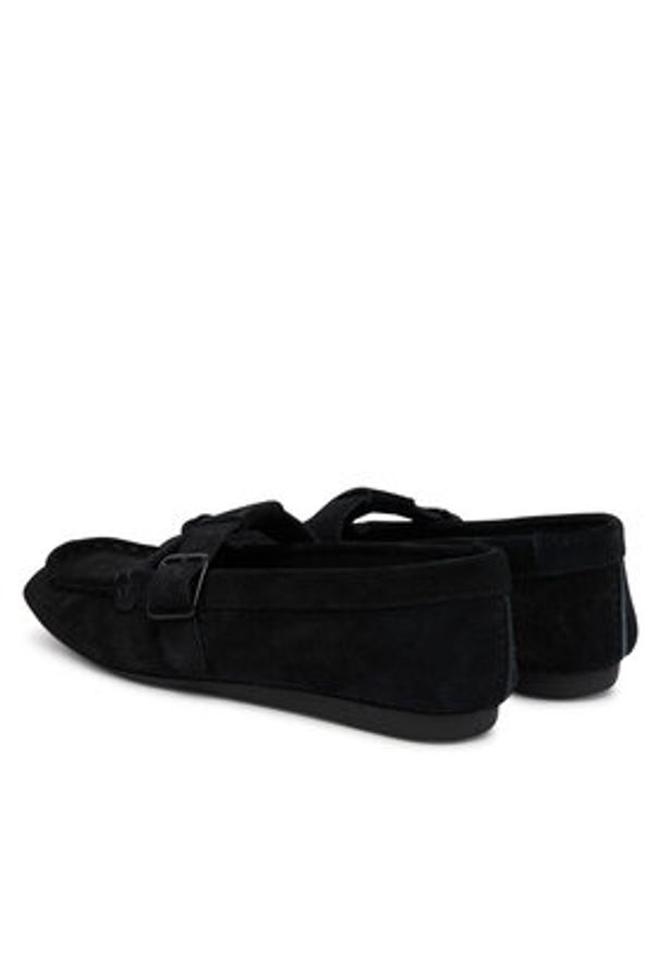Clarks Mokasyny Freckle Tbar 26185903 Czarny. Kolor: czarny. Materiał: zamsz, skóra