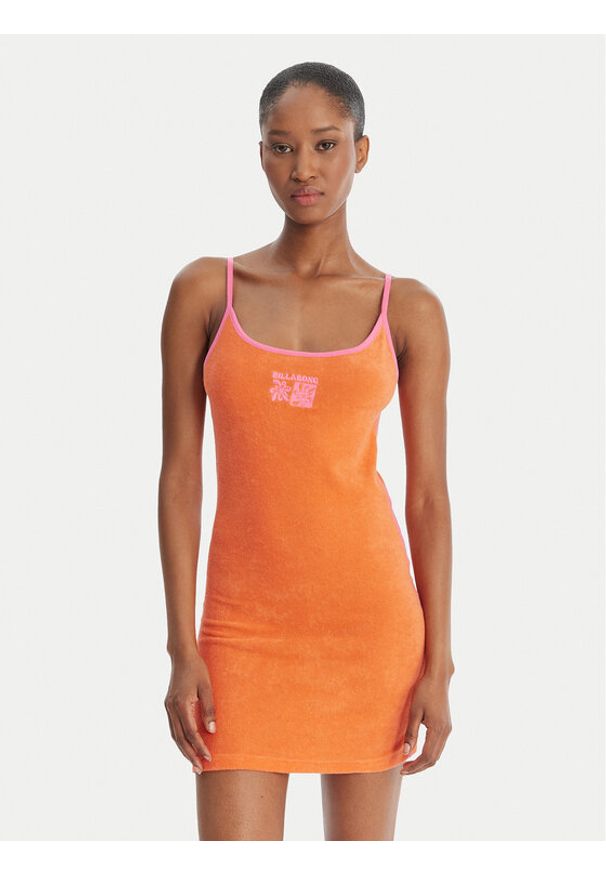 Billabong Sukienka letnia Sunkiss EBJFD03001 Pomarańczowy Slim Fit. Kolor: pomarańczowy. Materiał: bawełna. Sezon: lato