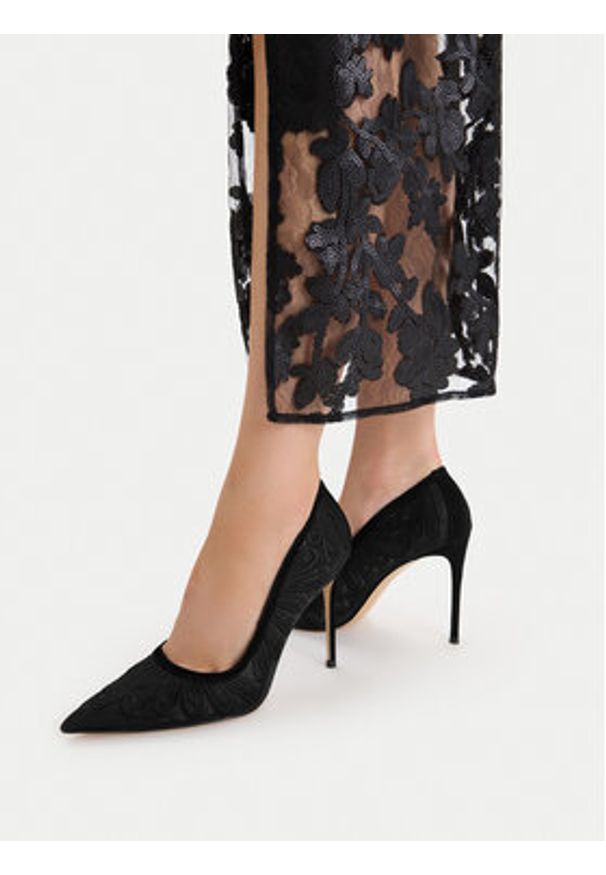 Eva Minge Szpilki EO-OCEAN-LT382-10 Czarny. Kolor: czarny. Materiał: materiał. Obcas: na szpilce