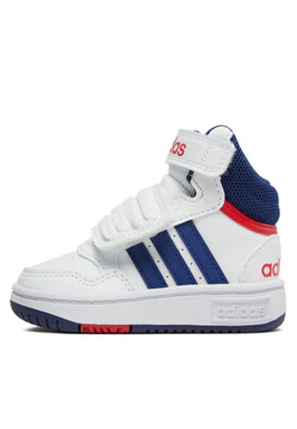 Adidas - adidas Sneakersy Hoops Mid GZ9650 Biały. Kolor: biały. Materiał: skóra