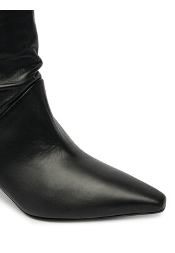 Pollini Kozaki SA26115M0NTE0000 Czarny. Kolor: czarny. Materiał: skóra