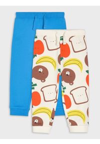 Sinsay - Spodnie dresowe jogger 2 pack - kremowy. Kolor: kremowy. Materiał: dresówka #1