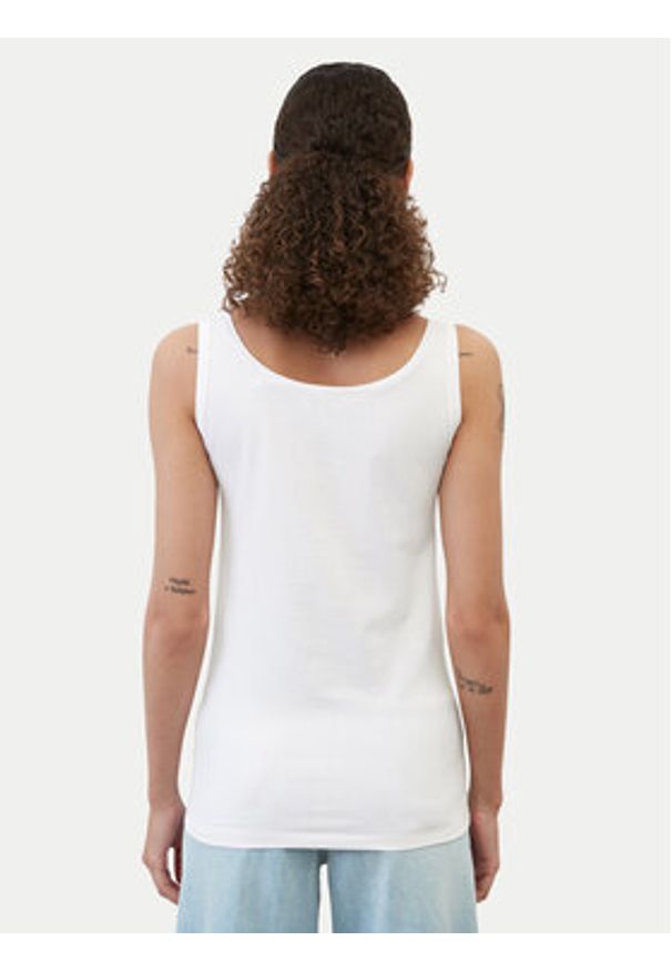 Marc O'Polo Top B01 2001 50001 Biały Regular Fit. Typ kołnierza: polo. Kolor: biały. Materiał: bawełna