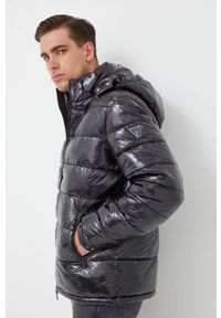 Guess kurtka męska kolor czarny zimowa. Kolor: czarny. Materiał: polar, materiał. Sezon: zima #3