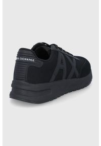 Armani Exchange buty XUX071.XV527.K001 kolor czarny. Nosek buta: okrągły. Zapięcie: sznurówki. Kolor: czarny. Materiał: guma #3