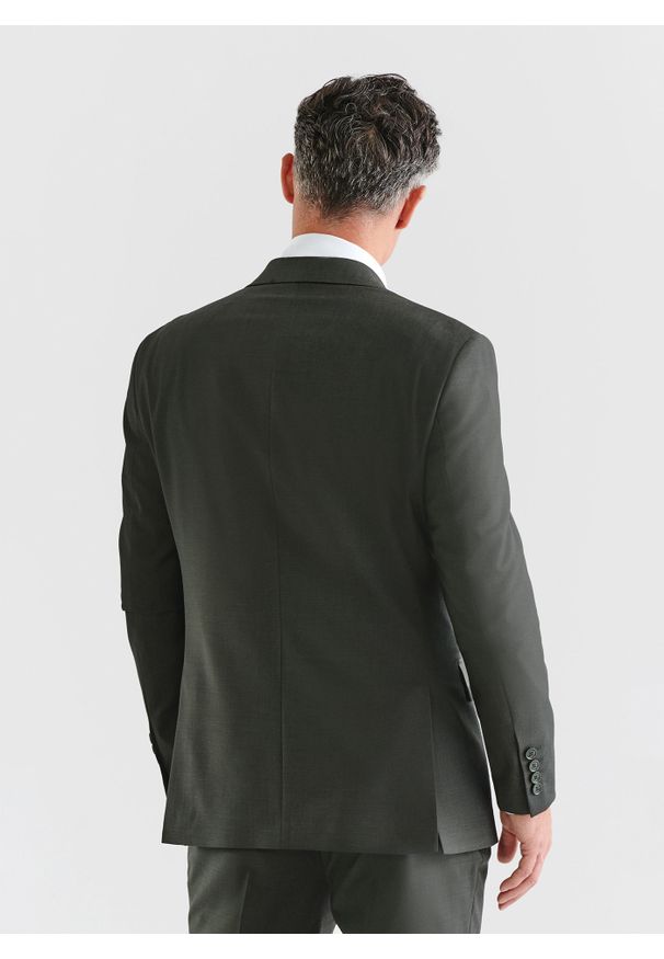 Pako Lorente - PAKO LORENTE – Ciemnozielona marynarka garniturowa z wełną. Kolor: zielony. Materiał: wełna