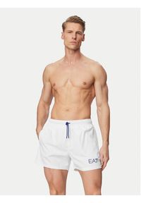 EA7 Emporio Armani Szorty kąpielowe 7M002000 AF13049 M0304 Biały Regular Fit. Kolor: biały. Materiał: syntetyk #6