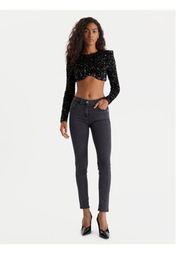 Patrizia Pepe Jeansy CP0509/D1HIN-K428 Czarny Slim Fit. Kolor: czarny