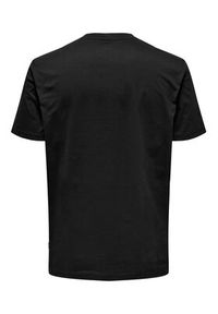 Only & Sons T-Shirt 22027013 Czarny Regular Fit. Kolor: czarny. Materiał: bawełna