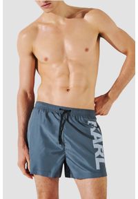 Karl Lagerfeld - KARL LAGERFELD Niebieskie kąpielówki męskie, Rozmiar S. Kolor: niebieski #4