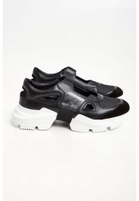 Les Hommes - Sneakersy męskie skórzane LES HOMMES. Materiał: tkanina, zamsz, skóra. Wzór: nadruk #4