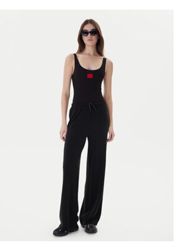 Hugo Body Red Label 50486017 Czarny Slim Fit. Kolor: czarny. Materiał: bawełna
