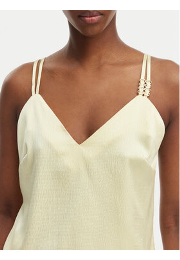 Morgan Top 242-OLAFI Żółty Regular Fit. Kolor: żółty. Materiał: syntetyk