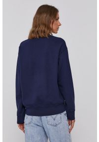 Levi's® - Levi's Bluza bawełniana damska kolor granatowy gładka. Okazja: na spotkanie biznesowe. Kolor: niebieski. Materiał: bawełna. Długość rękawa: długi rękaw. Długość: długie. Wzór: gładki. Styl: biznesowy