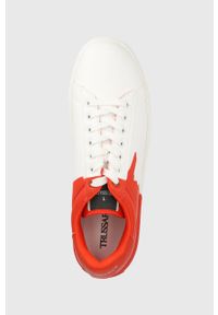 Trussardi Jeans - Trussardi sneakersy kolor biały. Nosek buta: okrągły. Zapięcie: sznurówki. Kolor: biały. Materiał: guma #3