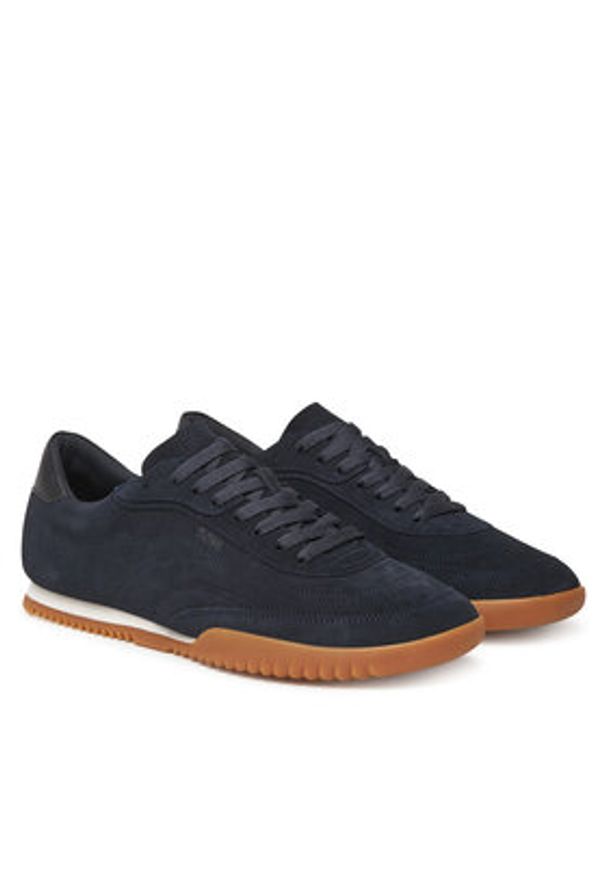 BOSS Sneakersy Careton 50548707 Granatowy. Kolor: niebieski. Materiał: skóra