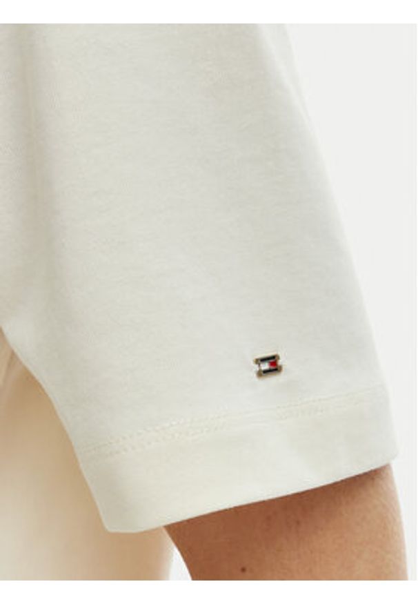 TOMMY HILFIGER - Tommy Hilfiger T-Shirt WW0WW49249 Beżowy Relaxed Fit. Kolor: beżowy. Materiał: bawełna