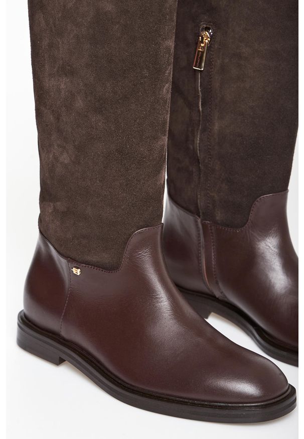 Baldinini - Kozaki damskie zamszowe BALDININI. Materiał: zamsz