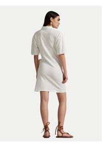 Polo Ralph Lauren Sukienka codzienna 211A88516002 Biały Straight Fit. Okazja: na co dzień. Typ kołnierza: polo. Kolor: biały. Materiał: bawełna. Typ sukienki: proste. Styl: casual #3