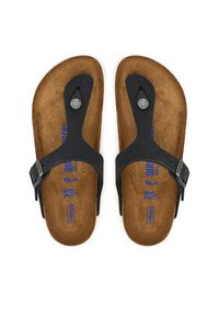 Birkenstock Japonki Gizeh SFB LENB 1019015 Czarny. Kolor: czarny. Materiał: nubuk, skóra #4
