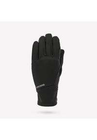quechua - Rękawice turystyczne dla dzieci Quechua Hike 500. Kolor: czarny. Materiał: polar, materiał. Sport: turystyka piesza