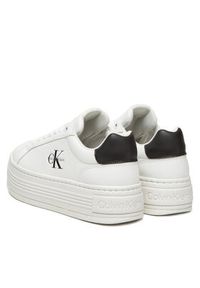 Calvin Klein Jeans Sneakersy Bold Flatf Low Lace Lth YW0YW01878 Biały. Kolor: biały. Materiał: skóra #6
