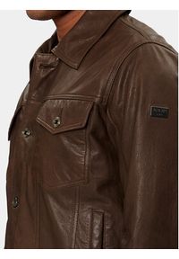 JOOP! Jeans Kurtka skórzana 15 Jean 80000559 Brązowy Regular Fit. Kolor: brązowy. Materiał: skóra #4