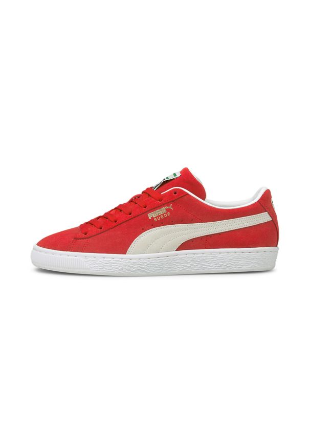 Buty do chodzenia męskie Puma Suede Classic Xxi. Zapięcie: sznurówki. Kolor: biały, czerwony, wielokolorowy. Materiał: zamsz, materiał, syntetyk, skóra. Szerokość cholewki: normalna. Model: Puma Suede. Sport: turystyka piesza