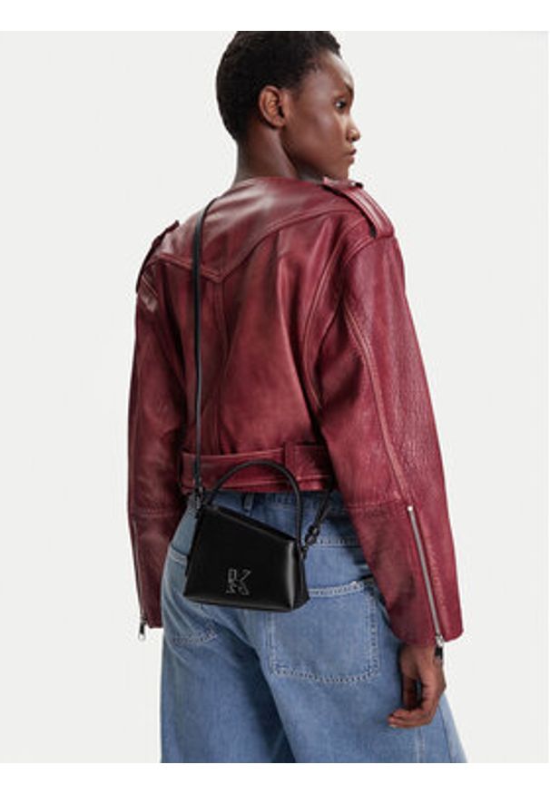 Karl Lagerfeld Jeans Torebka A3W30289 Czarny. Kolor: czarny. Materiał: skórzane